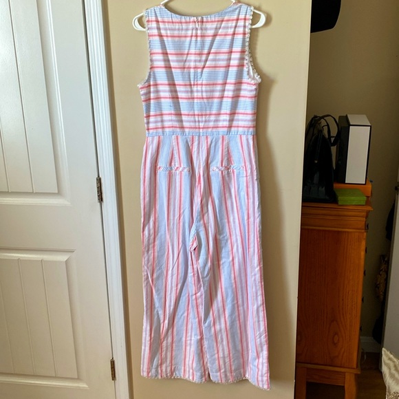 Vineyard Vines striped Tassled Jumpsuit. Size-8 - Picture 2 of 10